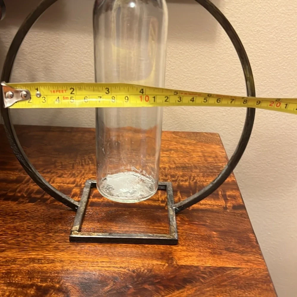 Budvase ~ Metal and Glass Budvase, EUC
